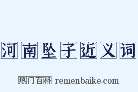 河南坠子近义词是什么意思的图片